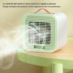 Draagbare ventilator, airconditioning, persoonlijk, draagbaar, oplaadbaar, 3 snelheden, voor zomer, thuis, reizen, kamperen in de open lucht — thumbnail 4