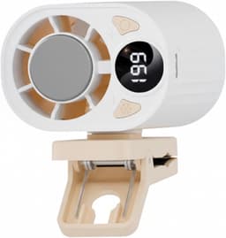 Draagbare airco voor auto, draagbare airco voor auto, clip-on ventilator met halfgeleiderkoeling - 199 snelheidsinstellingen, digitaal display, handsfree ventilator buiten, taille, rugzak — thumbnail 1