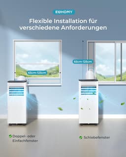 Jently mobiele airco - airco - verkoelingstoestel - met afvoerslang - 7000 BTU koelvermogen - met afstandsbediening - energielabel A — thumbnail 4