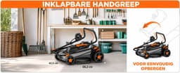 Jensaro Elektrische Grasmaaier - 1500W - Met Mulchfunctie - 36 CM Maaibreedte - 40L Grasopvangbak - 6 Maaihoogtes - Zwart/Grijs — thumbnail 2