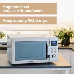 Multifunctionele Oven - Airfryer Magnetron - Gerechten Bereiden - 4-in-1 Functionaliteit - 25 Liter - Zilver — thumbnail 2