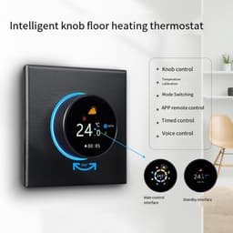 Slimme Thermostaat - App Bediening - Energie Besparen - Wekelijkse Programmering - 40m Draadloos - Zwart — thumbnail 5