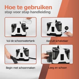 Neotex® Tapijtreiniger -Multifunctionele Reinigingsmachine – Handstomer met Opzetstuk – Zetel- en Bankreiniger – Vlekkenreiniger voor Meubels – Geschikt voor Auto, Vloer en Tapijt — thumbnail 3