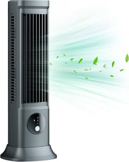 Ventilator Toren - Staande Ventilator - Ruimte Koelen - Draagbaar en Stil - 3 Snelheden - Grijs — thumbnail 1