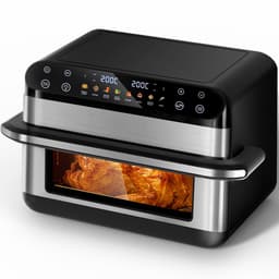 Saikefy Airfryer XXL - 11 L - 8Programma's - Dubbele Mand - Flexible Basket - Voor Pizza - Tot 8 Personen - Zilver — thumbnail 1