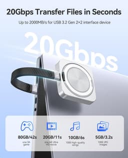 Snelle Externe SSD 2TB Opslag, 2000MB/s Snelheid — thumbnail 3