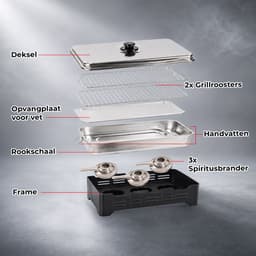 Ultimate Table Smoker Three Pit Rookoven - Rookoven — thumbnail 4