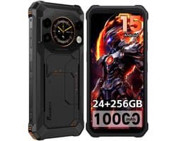 FOSSiBOT F117 Robuuste Smartphone - 24GB RAM - 256GB ROM - 6.75"+1.32" - 10000 mAh - IP68/IP69K Waterdicht Telefoon - Android 15 - GPS NFC - Oranje