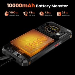 FOSSiBOT F117 Robuuste Smartphone - 24GB RAM - 256GB ROM - 6.75"+1.32" - 10000 mAh - IP68/IP69K Waterdicht Telefoon - Android 15 - GPS NFC - Zwart — thumbnail 2