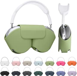 kwmobile cover voor over-ear koptelefoon - Compatibel met Apple AirPods Max / AirPods Max 2 - Van polyester - In pastelgroen — thumbnail 2
