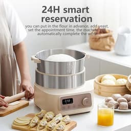 Deegkneedmachine - Deegmixer Keukenmachine - Bakken Brood Koekjes - Met Fermentatiefunctie - 5 Liter - Zwart — thumbnail 2
