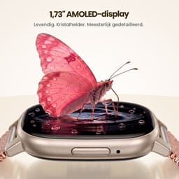Avalue Smartwatch Dames & Heren - AMOLED Full Touchscreen - Bluetooth Bellen - Hartslag & Bloedzuurstof - Slaaptracker - - Meerdere Sportmodi - Geschikt voor Android en iOS - Rose Gold en Wit — thumbnail 4