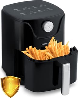 Airfryer Zonder Olie - Hete Lucht Frituur - Gezond Koken - 8 Programma's - 25 Liter - Zwart — thumbnail 2