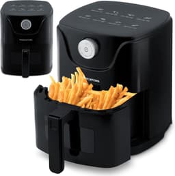 Heteluchtfriteuse - Airfryer zonder olie - Gezond eten - Met kijkvenster - 2.5 liter - Zwart — thumbnail 1