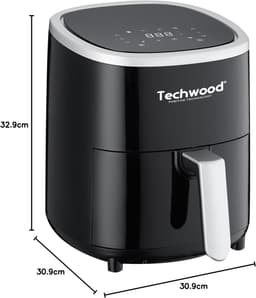 Airfryer Zonder Olie - Gezonde Frituur - Lekker Koken - Digitale Touch Bediening - 3.5 Liter Capaciteit - Zwart — thumbnail 2
