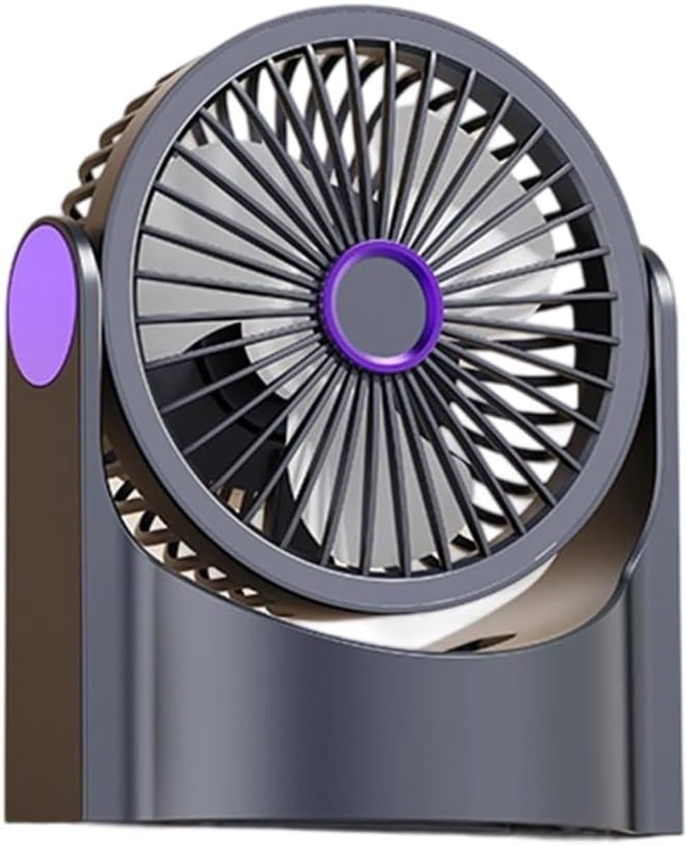 Draagbare Ventilator - Verstelbaar - Met Licht - Voor Binnen en Buiten — afbeelding 1