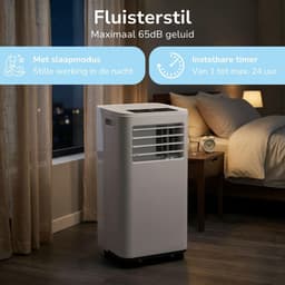 Mobiele Airco - Airconditioner - Ruimte Koelen - 3-in-1 Functie - 9000 BTU - Wit — thumbnail 4