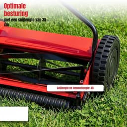 VIN® Grasmaaier Handmatig – Grastrimmer Met 21 Liter Opvangbak – Handmaaier Met 5 Messen – Kooimesmaaier 35 Cm Breed — thumbnail 2