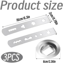Dailygoody - VCSJW 2-delige Spuitmond Set voor Keukenmachine - RVS Pastry Accessoires met 8 Mallen — thumbnail 4