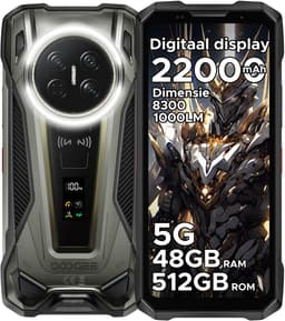 DOOGEE VMAX2 5G - Robuuste smartphone - Robuuste telefoon - 48GB RAM + 512GB ROM(2TB/TF) - 6,78 inch FHD/120Hz - 22000mAh/120W - IP68 - Dimensity 8300 - Android 16 - Nachtzicht - 200MP AI camera - NFC - Dual stereo speakers - 1000LM Campinglamp - OTG — thumbnail 1