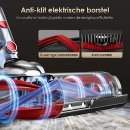 Elekiatech - Steelstofzuiger Draadloos - 65000Pa - 70 Min Gebruikstijd - 8-in-1 Filtersysteem - Rood — thumbnail 2