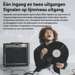 Platenvoorversterker – Phono Voorversterker met RIAA Correctie – Volume- & Level-Control – RCA & 3,5mm Uitgang – Geschikt voor Platenspelers – Naar Speakers of Hoofdtelefoon — thumbnail 3