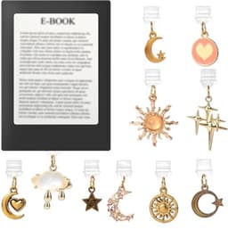 10 stuks stofkapjes voor Kindle, sterren-maanpatroon, schattige poortbeschermers voor e-readers, boeken, vrouwen, leraren en studenten — thumbnail 2