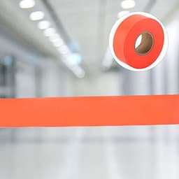 Hoge zichtbaarheidsmarkeringstape, vlaggentape, lengte 45 m/147,5 ft, oranje (oranje) — thumbnail 4