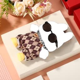 Poppenoutfitset, modieuze zonnebril, zilveren ketting en schattige gele schoenen, kledingaccessoires voor poppendecoratie en -display — thumbnail 2