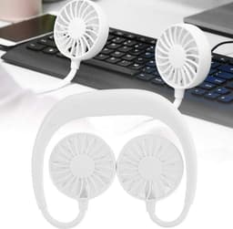 Allecto - Draagbare nekventilator - Handsfree ventilator - Lange batterijduur - Wit - Persoonlijke ventilator - Ideaal voor thuis en onderweg — thumbnail 2