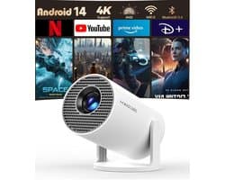 LeeuwenChoice® Mini Beamer - 4K Ondersteuning - WiFi & Bluetooth - Draagbaar voor Thuisbioscoop
