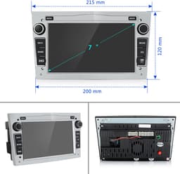 Junsun Plug & Play Android 15 Autoradio Geschikt Voor Opel Astra H Corsa C D Vectra C Zafira, Draadloze CarPlay & Andriod Auto, GPS Navigatiesystem, Bluetooth, 7 inch HD Touchscreen, Subwooferkabel, 2GB+64GB, WIFI, DSP, USB, Quad-core processor — thumbnail 2