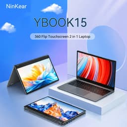 Ninkear 15.6" FHD IPS Touchscreen Laptop – 360° Flip 2-in-1 Convertible – AMD Ryzen 3 3200U – 16GB RAM – 512GB SSD – Windows 11 Pro – Dual-Band WiFi – Zilve — thumbnail 5