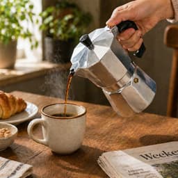 Percolator 300 ml - Klassieke Moka Pot voor 6 Kopjes - Stevig Aluminium - Koffiezetapparaat - Koffiezetter - Espresso en Koffie Maker - Vaderdag Cadeau voor Papa - Cadeaus voor Hem - Löwenthal — thumbnail 3