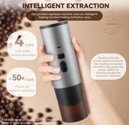 Automatische 3-in-1 draagbare capsulekoffiemachine - Portable Espresso Machine - espressomachine - Draagbare draadloze elektrische espressomachine - Voor Onderweg Reizen en Camping - — thumbnail 4