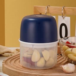Elektrische Knoflookhakker - Keukenmachine Blender - Snel Ingrediënten Hakken - Draadloos Automatisch - 125 x 95 cm - Donkerblauw — thumbnail 5