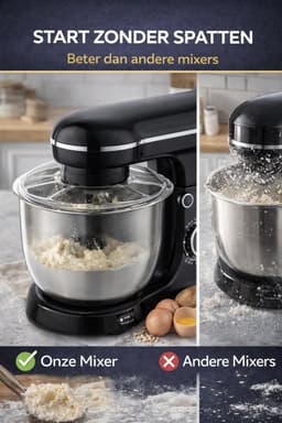 Jurrys Keukenmachine - Keukenmixer - Foodprocessor - Krachtig - Multifunctioneel - Inclusief accessoires - Zwart - Maat 32x29x24cm — thumbnail 4