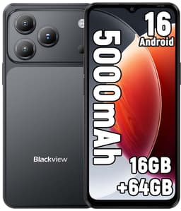 Blackview WAVE 7C Smartphone 4G - 16GB RAM - 64GB ROM - 6,56 inch - Android 16 Telefoon - 5000 mAh - Dual SIM - GPS - OTG - Zwart — thumbnail 1