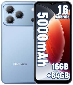 Blackview WAVE 7C Smartphone 4G - 16GB RAM - 64GB ROM - 6,56 inch - Android 16 Telefoon - 5000 mAh - Dual SIM - GPS - OTG - Blauw — thumbnail 1