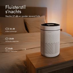 Bloomfold Luchtreiniger Whisper - Air Purifier - HEPA 13 filter + koolstoffilter - CADR: 250m3/h - Fluisterstil (25 dB) tegen Pollen, — thumbnail 5
