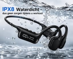 Bone Conduction Koptelefoon – Bluetooth 5.4 Sporthoofdtelefoon met 32GB MP3-Speler – IPX8 Waterdicht – Lichtgewicht – Voor Hardlopen, Fietsen, Fitness & Zwemmen - Zwart — thumbnail 3
