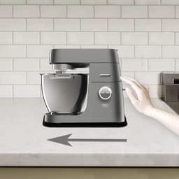 Keukenmachine onderlegger - Glijmat machine - Apparaat verplaatsen - Vlekbestendig nylon - 40x23 cm - Zwart — thumbnail 5