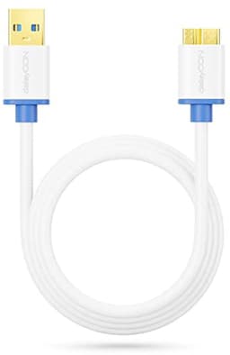 deleyCON 1,5m Micro USB 3.0 Datakabel tot 5 Gbit/s Oplaadkabel voor Mobiele Telefoon Smartphone Tablet Externe Harde Schijven - USB A Male naar Micro B Male Wit — thumbnail 2