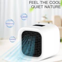 Emfyl Ultra Air Cooler Mini - 10 Uur lang koele lucht met 1 vol waterreservoir - LED moodlight met 7 kleuren - Portable aircooler - Ventilator - Hydro Cool technologie - Luchtkoeler — thumbnail 5