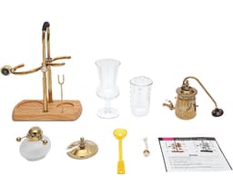 Gouden Retro Koffiezetapparaat - Koffiemachines - Met Kraan, Maatbeker & Lepel - Elegant Design voor Keuken & Koffiewinkel — thumbnail 4