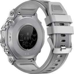 Knobbout 1.43” Scherm AMOLED Smartwatch – 466×466 HD Scherm – 5ATM Waterdicht (tot 50m) – LED Zaklamp + UV-Licht + SOS Noodflits – Bluetooth Bellen – 525mAh Lange Batterijduur – Outdoor & Sporthorloge voor Android/iOS-Grijs — thumbnail 3