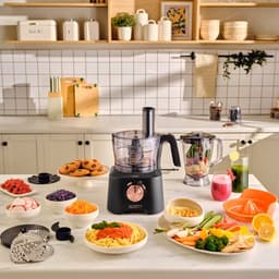 Karaca Mastermaid Power Max 11-in-1 Voedselprocessor 2500W – 1,5L Kom – Blender 1L – Citruspers – Koffiemolen – Mat Zwart Koper — thumbnail 3