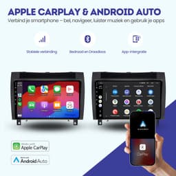 CarPlay autoradio geschikt voor Mercedes SLK | 2004 t/m 2010 | Android 13 | Draadloos Apple CarPlay & Android Auto | 2GB + 32GB | QuadCore processor | Denago DNG-A40 | 2025 model | 2004 2005 2006 2007 2008 2009 2010 | Bluetooth & Wifi — thumbnail 2