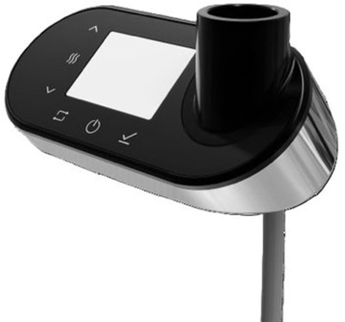 Plieger Nexus thermostaat WIFI 14x6.6x6cm ovaal chroom/zwart — afbeelding 1