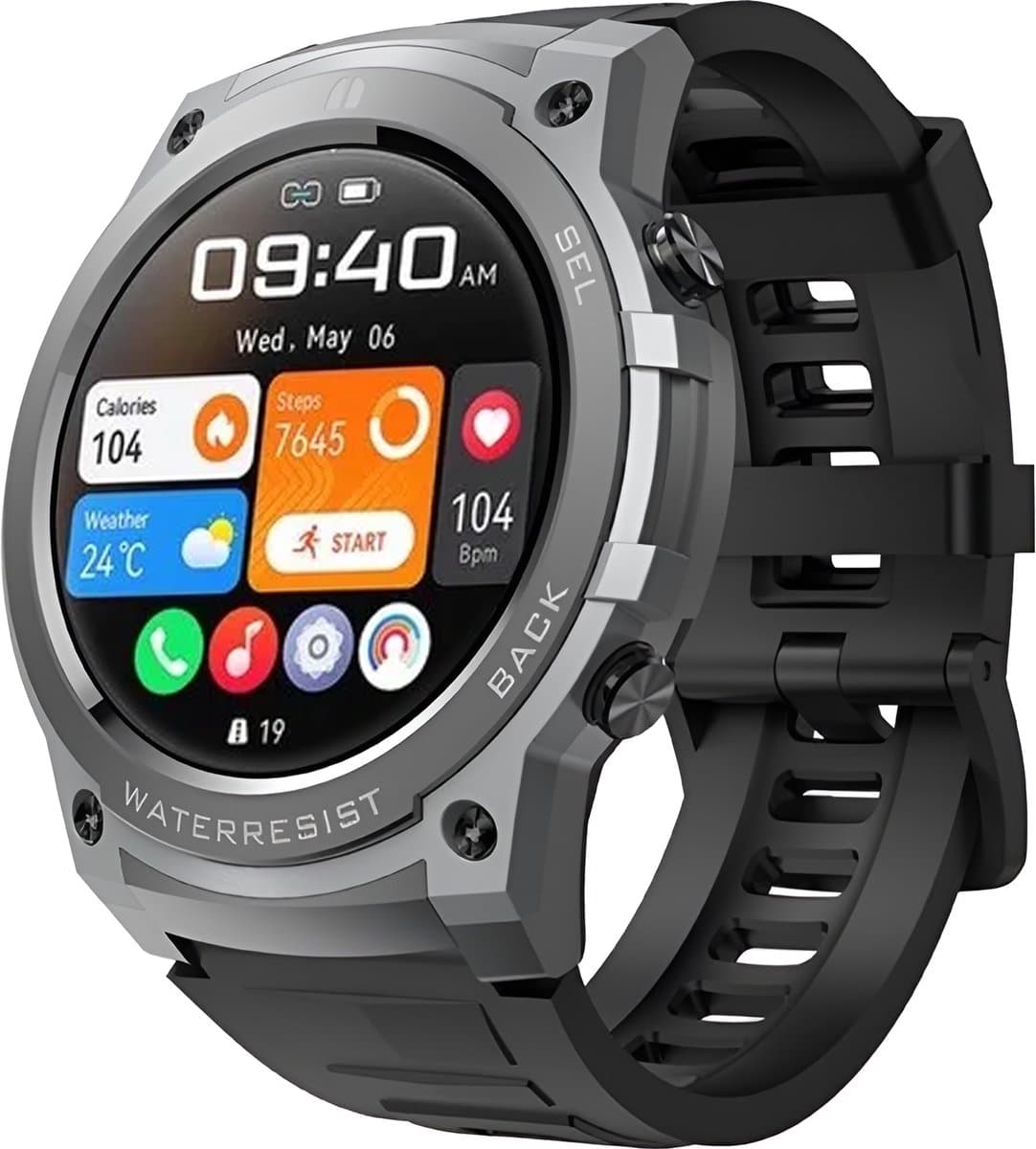 Xssive SW13 - Smartwatch Heren - 3-in-1 Robuuste Smartwatch met 2 Extra Frames - AMOLED - Bellen - Waterdicht - 7 Dagen Lange Batterijduur - Smartwatch — afbeelding 1